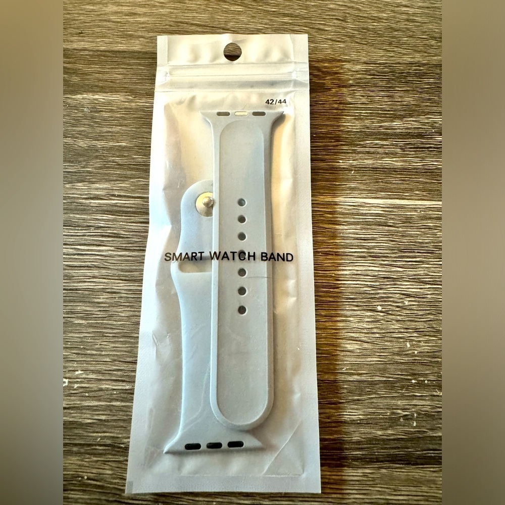 Charcoal gray Apple Watch silicone sports band